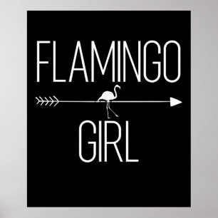 Poster Flamingo Girl Gift For Women Bird Wading