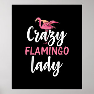 Poster Flamingo - Presentes de Lady Flamingo Loucos