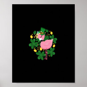 Poster Flamingo Rua Patrick Day Diversão Pink Bird Gift1
