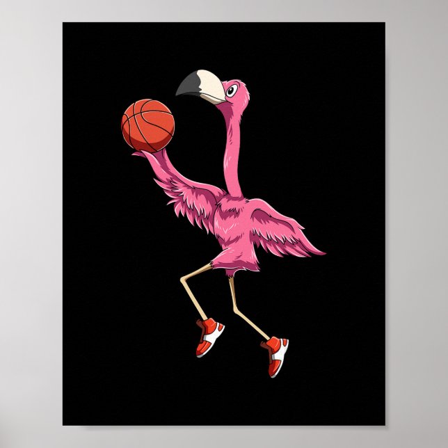 Poster Flamingo Sketll Flamingo Jogando Sketll Flamingo  (Frente)