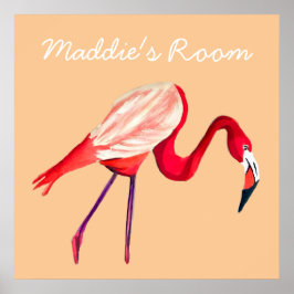 Poster Flamingo watercolor, bonito arte