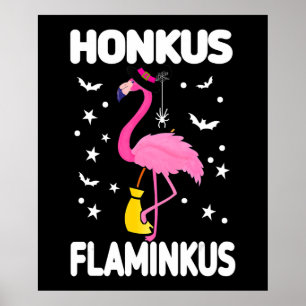 Poster Flamingoo Honkus Flaminkus Halloween Flamingoo