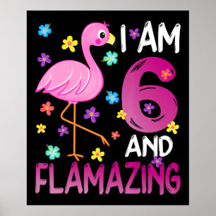Poster Flamingoo I Am 6 Flagrante 6 de Aniversário