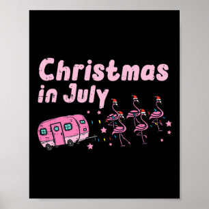 Poster Flamingos de Natal de Julho Trailer de Acampamento