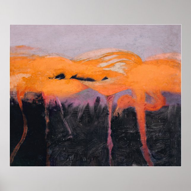Poster Flamingos Vermelhos de Thayer (Frente)