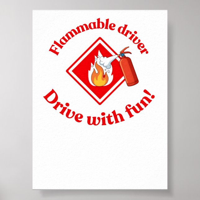 Poster Flammable Driver Trucker | ADR digital download (Frente)