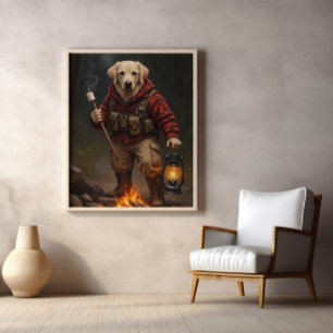 Poster Flannel Fireside Divertido Com Fetch