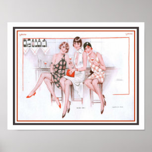 Poster Flappers Francesas do Le Sourire 1920