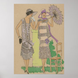 Poster Flappers na moda Primavera, 20 damas