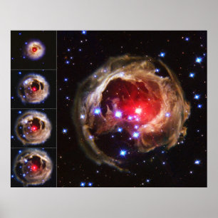 Poster Flash da estrela variável vermelha V838
