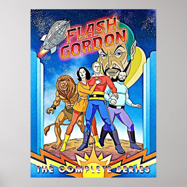 Poster Flash Gordon Retro Fanart (Frente)