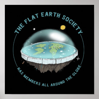 Poster Flat Earth
