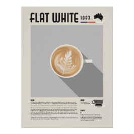 Pôster Flat White Coffee