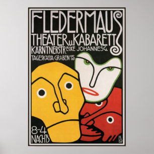 Poster Fledermaus Teatro e Taberna, 1907