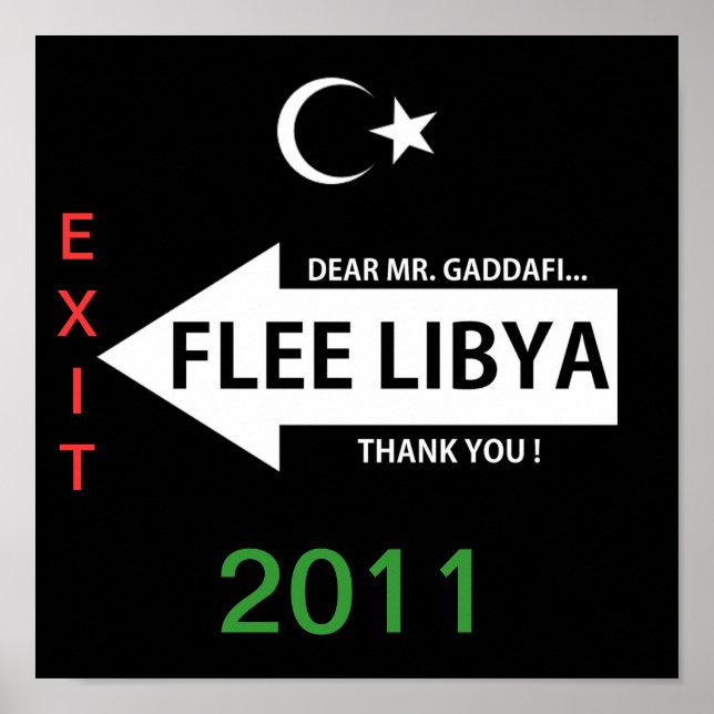 PÔSTER FLEE LIBYA (Frente)