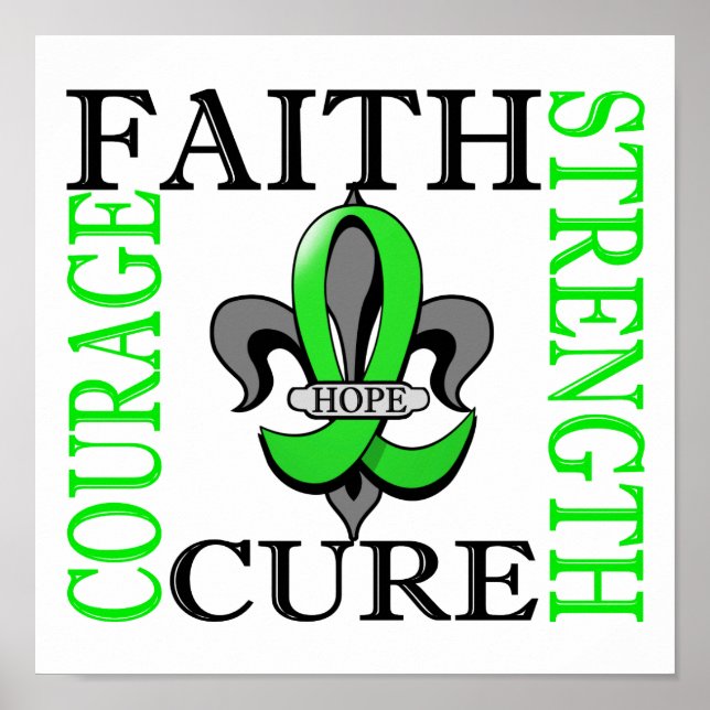 Pôster Fleur De Lis 3 Linfoma Não Hodgkin (Frente)