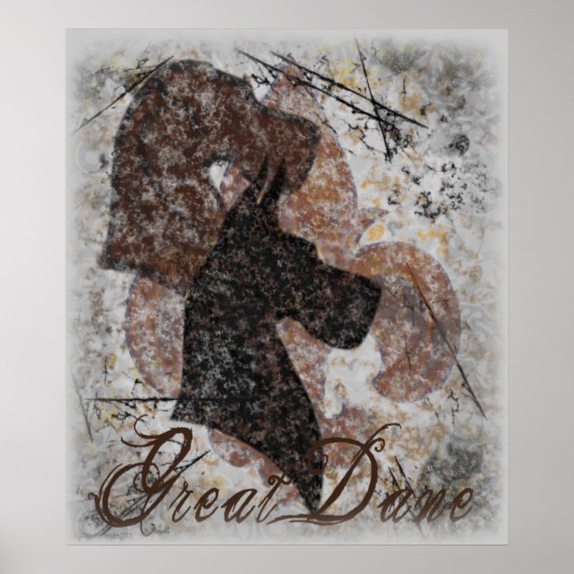 Poster Fleur-De-Lis Great Dane (Frente)