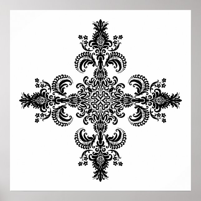 Pôster Fleur de lis Meditação 4 cantos (Frente)