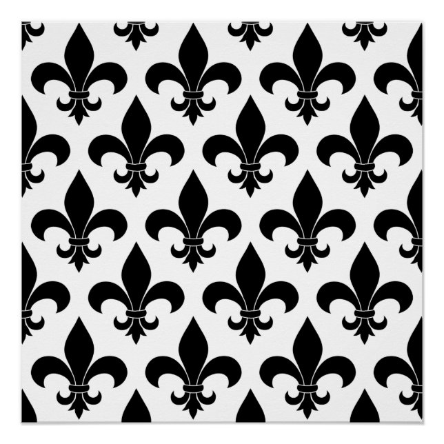 Pôster Fleur de lis Pattern Classic (Frente)