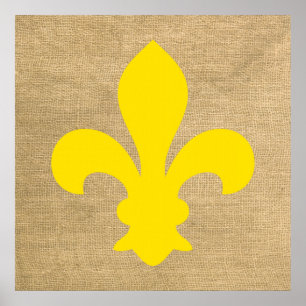 Poster Fleur de Lys - Moods Parisienses Amarelos