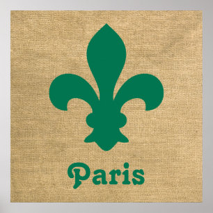 Poster Fleur de Lys, Moods Verdes Parisienses