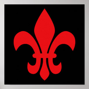 Pôster Fleur de Lys Vermelho