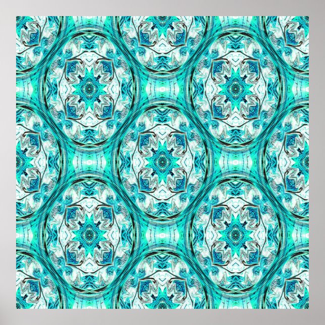 Poster Fleurs en Turquoise...... (Frente)