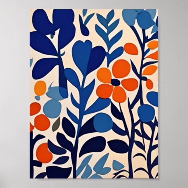 Poster fleurs retro 70's (Frente)