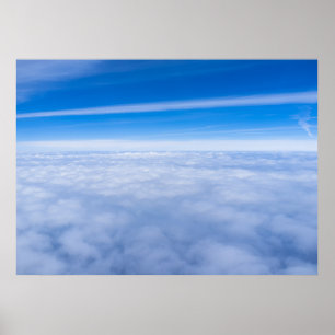 Poster Flight above the clouds