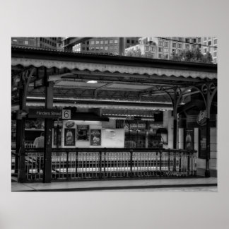 Poster Flinders Street Station Platform Melbourne