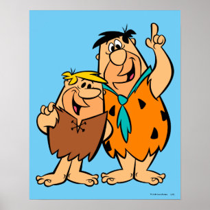 Pôster Flintstone da entulho e do Fred da discussão