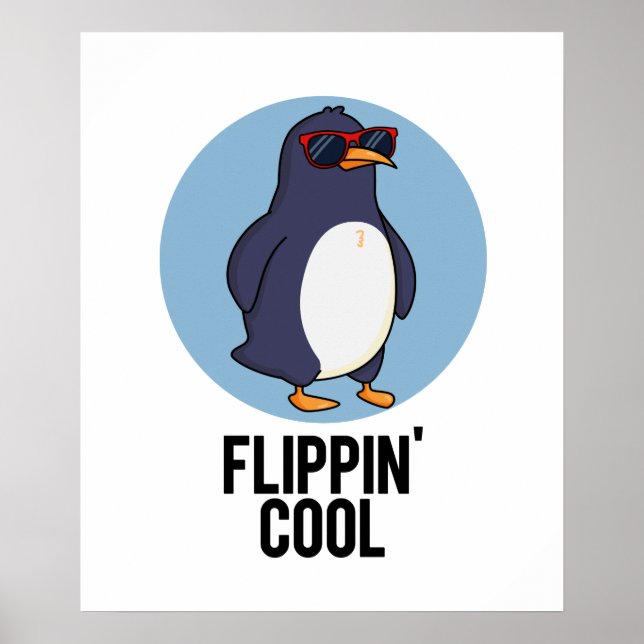 Poster Flippin Legal Funny Penguin Pun (Frente)