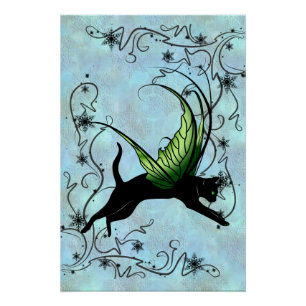 Pôster Floco de neve de gato cósmico