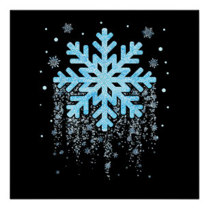 Pôster Floco de neve Figurino Inverno Festa de Natal Mens