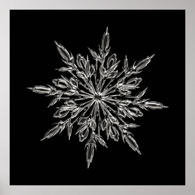 Poster Floco de neve perfeito para o Natal (Frente)