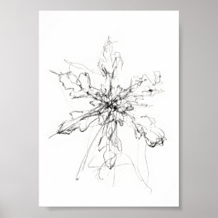 Poster Floco de neve Solteiro Delicado