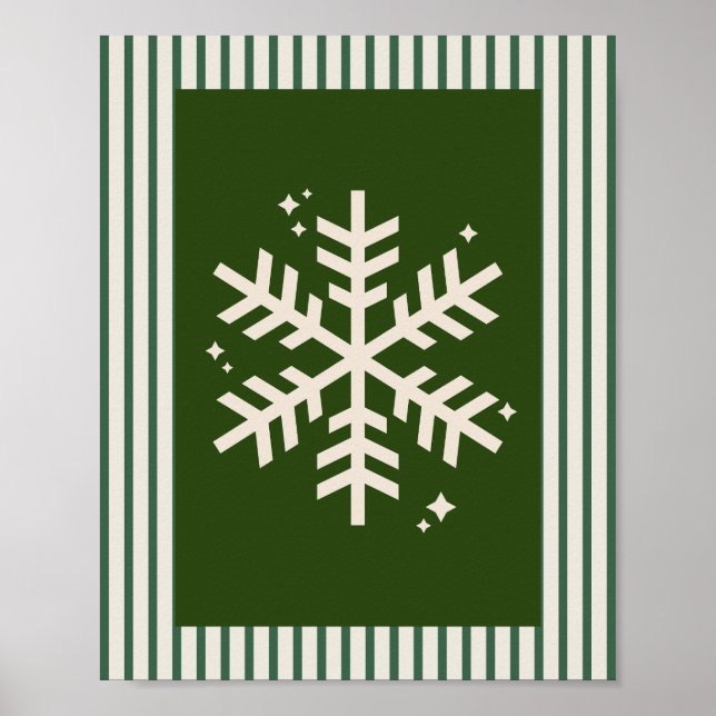 Poster Floco de Neve Verde Strike (Frente)