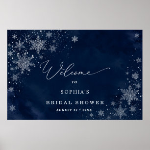 Poster Flocos de Neve à Meia-Noite Boas-Vindas ao Chá de