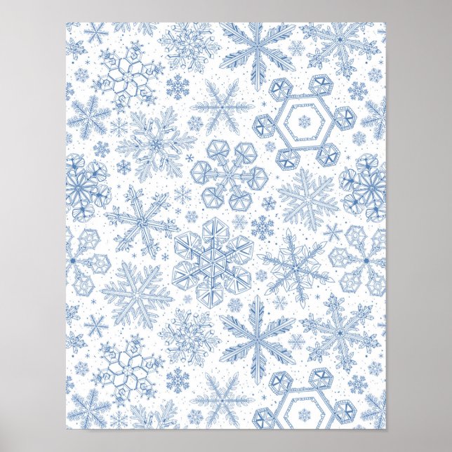 Poster Flocos de neve de cinza esbranquiçada (Frente)