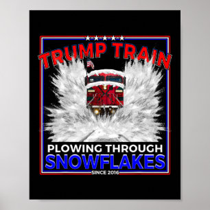 Poster Flocos De Neve Para O Presidente Trump! Comboio Ma