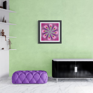 Pôster Flor Abstrato doce Fractal