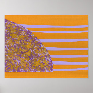 Poster Flor Amarela Roxa
