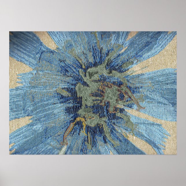 Pôster flor azul (Frente)