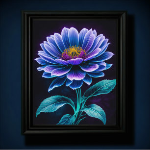 Poster Flor azul III