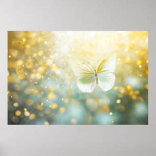 Poster Flor-Borboleta Natureza Serena Tranquil