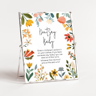Poster Flor Brilhante Botânico Não Diga Amor