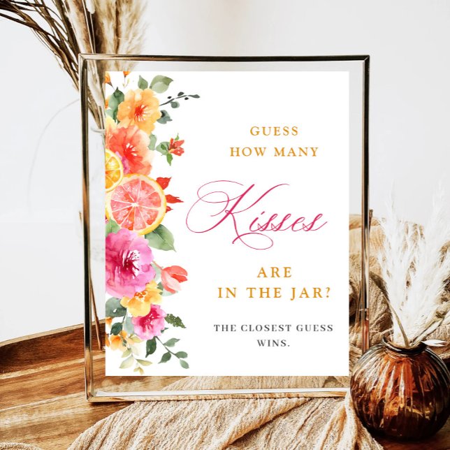 Poster Flor Brilhante Festivo Adivinha Quantos Chás de pa (Criador carregado)