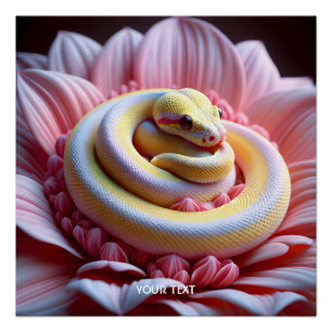 Pôster Flor Cobra Amarelo Fantasy