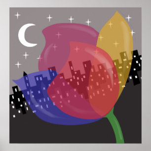 Poster Flor Colorida