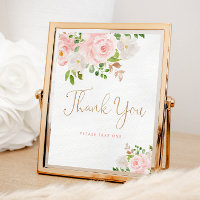 Flor cor-de-rosa brilhante Obrigado